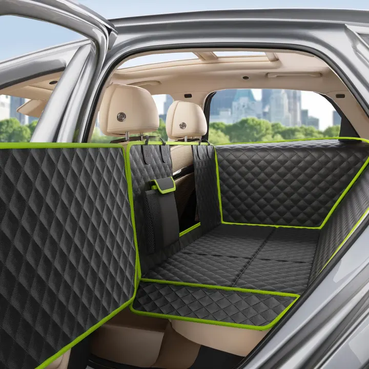 Dog Back Seat Cover — Waterproof Leather-Style Extender with Door Protection